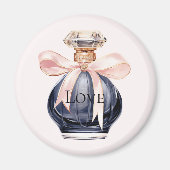 Roze Blauwe Parfumflesboog Magneet (Voorkant)