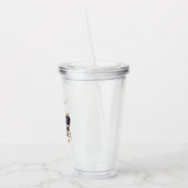Roze Blauwe Paris Tafel Baguettes Acryl Drinkbeker (Links)