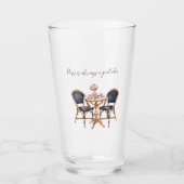 Roze Blauwe Paris Tafel Baguettes Glas (Voorkant)