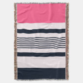 Roze blauwe pastbanden deken (Voorkant Verticaal)