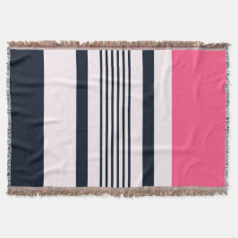 Roze blauwe pastbanden deken