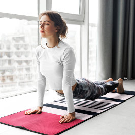 Roze blauwe pastbanden yogamat