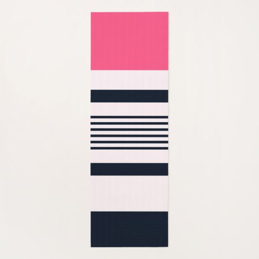 Roze blauwe pastbanden yogamat (Achterkant)