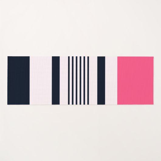 Roze blauwe pastbanden yogamat (Voorkant (horizontaal))