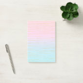Roze Blauwe Pastel Gradient met Gouden Lijnen Post-it® Notes (Kantoor)