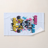 Roze Blauwe Pixel Panda Swag Bad Handdoek (Handdoek)
