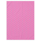 roze blauwe pooldots tafelkleed (Voorkant)