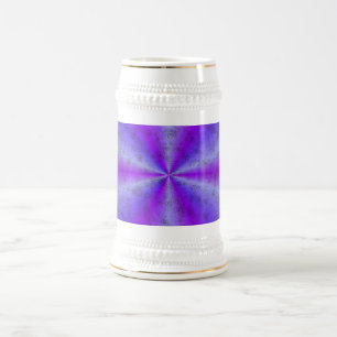 Roze Blauwe Regenboog in Elephant Skin Leather Opt Bierpul