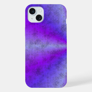 Roze Blauwe Regenboog in Elephant Skin Leather Opt iPhone 15 Plus Case