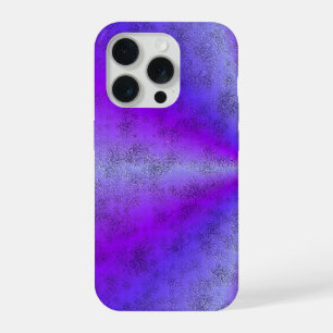 Roze Blauwe Regenboog in Olifantshuid Leer Optiek iPhone 15 Pro Case