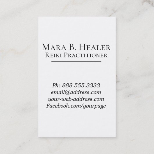 ** Roze blauwe Reiki Practitioner Master Symbool Visitekaartje (Achterkant)