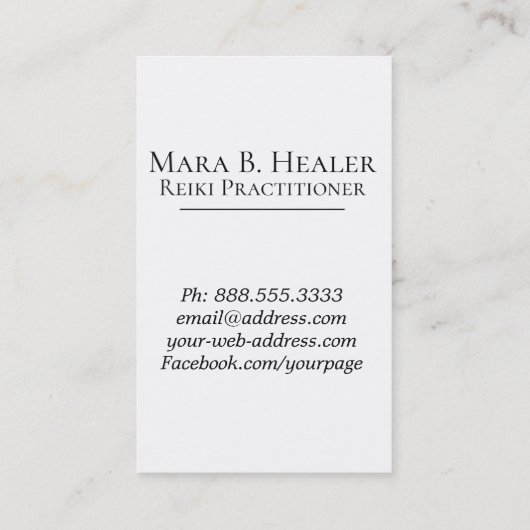 ** Roze blauwe Reiki Practitioner Master Symbool Visitekaartje (Achterkant)