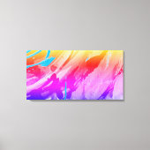 Roze blauwe rode, opgerold Canvas afdrukken (Voorkant)