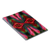 Roze blauwe rode vormen Abstract KunstNotitieboek Notitieboek (Rechterzijde)