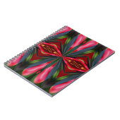 Roze blauwe rode vormen Abstract KunstNotitieboek Notitieboek (Linkerzijde)