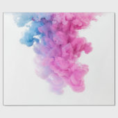 Roze blauwe roke wolkenbasis legant Baby gender on Cadeaupapier (Vlak)