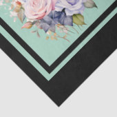 Roze & Blauwe Rose Boeketten Tegels Decoupage Tissuepapier (Detail)