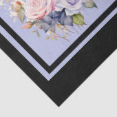 Roze & Blauwe Rose Boeketten Tegels Decoupage Tissuepapier (Detail)