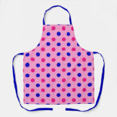 Roze Blauwe Roze Stippenpatroon Schort (Voorkant)