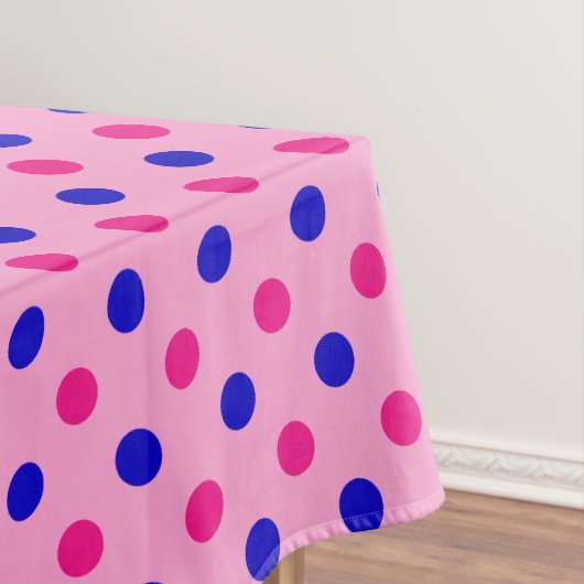 Roze Blauwe Roze Stippenpatroon Tafelkleed (Voorbeeld)