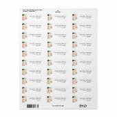 roze blauwe rozen adreslabel etiket (Full Sheet)