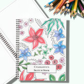  roze blauwe schets Terug naar school Notitieboek