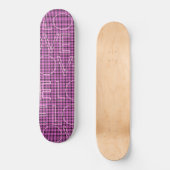Roze blauwe skateboard met volledige roze liefdesp (Voorkant)