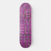 Roze blauwe skateboard met volledige roze liefdesp (Voorkant)