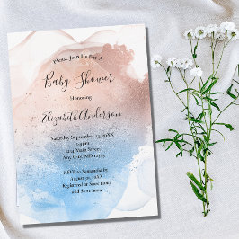 Roze Blauwe Spetter Baby Jongen Meisje Baby Borrel Kaart