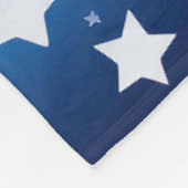 Roze Blauwe Sterren Aangepaste Foto en Naam Fleece Deken (Hoek)