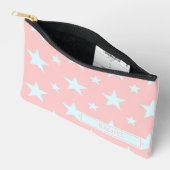 Roze Blauwe Sterren Patroon Sterrenbeeld Potloodet Etui (Open)