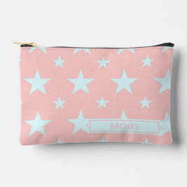 Roze Blauwe Sterren Patroon Sterrenbeeld Potloodet Etui