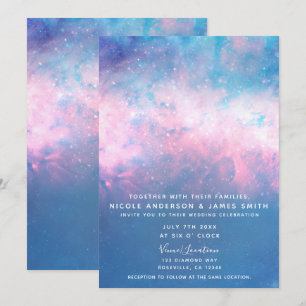 Roze & Blauwe Sterrenhemel Cosmic Cotton Candy Tro Kaart