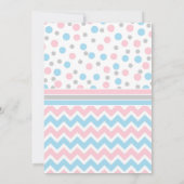 Roze blauwe stip Baby shower Bedankt voor je opmer (Achterkant)