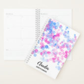 Roze Blauwe Stippen Bokeh Effect | Gepersonaliseer Planner (Display)