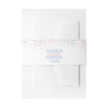 Roze blauwe stippen bruiloft aangepast buikband