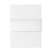 Roze blauwe stippen bruiloft aangepast buikband uitnodigingen wikkel (Achterkant Voorbeeld)