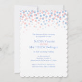 Roze blauwe stippen repetitie nodigt uit tot een r kaart (Achterkant)