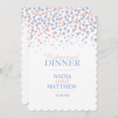 Roze blauwe stippen repetitie nodigt uit tot een r kaart (Voorkant / Achterkant)