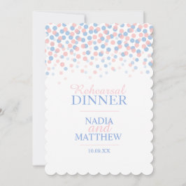 Roze blauwe stippen repetitie nodigt uit tot een r kaart