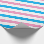 Roze blauwe streep toont partijomslag cadeaupapier (Hoek)