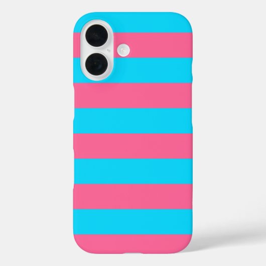 Roze Blauwe Strepen Patroon Case-Mate iPhone Case (Achterkant)