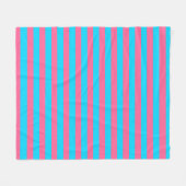 Roze Blauwe Strepen Patroon Fleece Deken (Voorkant (Horizontaal))