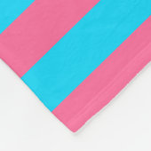 Roze Blauwe Strepen Patroon Fleece Deken (Hoek)