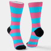 Roze Blauwe Strepen Patroon  Sokken (Gebogen)