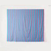Roze Blauwe Strepen Patroon Wandkleed (Voorkant (horizontaal))