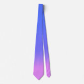 Roze Blauwe sunset ombre Stropdas (Voorkant)