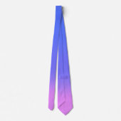 Roze Blauwe sunset ombre Stropdas (Achterkant)