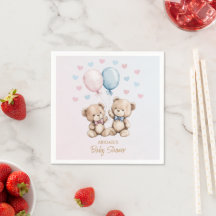 Roze Blauwe Teddyberen Ballonnen Harten Babyfeestj