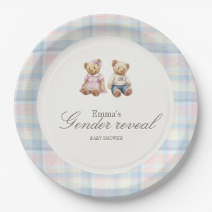 Roze Blauwe Teddyshirt Papieren Borden Bordje